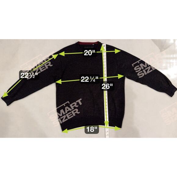 Orvis Men's Merino Wool‎ V Neck Sweater Size L Dark Gray Outdoor - Picture 7 of 7